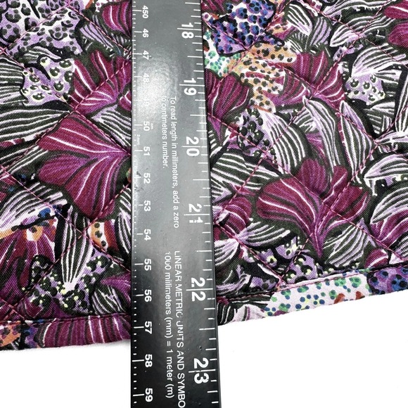 KIKA VARGAS Women's 2X Purple Floral Quilted Vest Tie Front Sleeveless Target - Picture 8 of 8